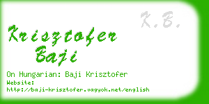 krisztofer baji business card